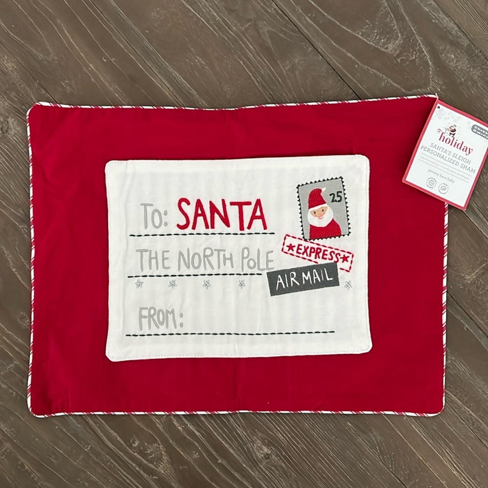 Pottery barn kids Letter to Santa pillow sham